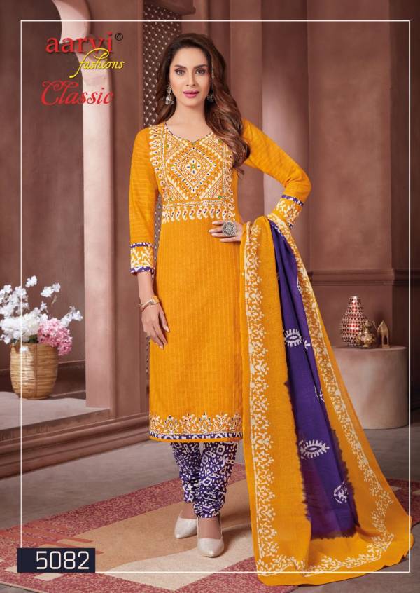 Aarvi Classic 1 Casual Daily Wear Cotton Printed Dress Material Collection